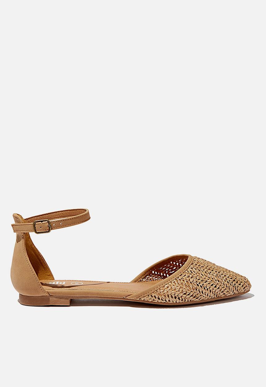 Cotton On - Naomi ankle strap - tan raffia