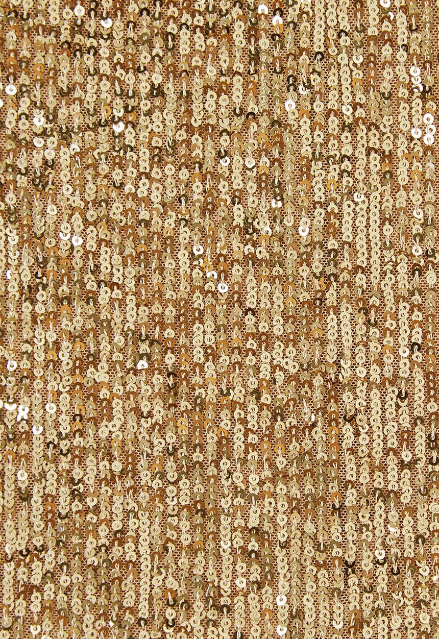 VELVET - Halter sequins blouse - gold