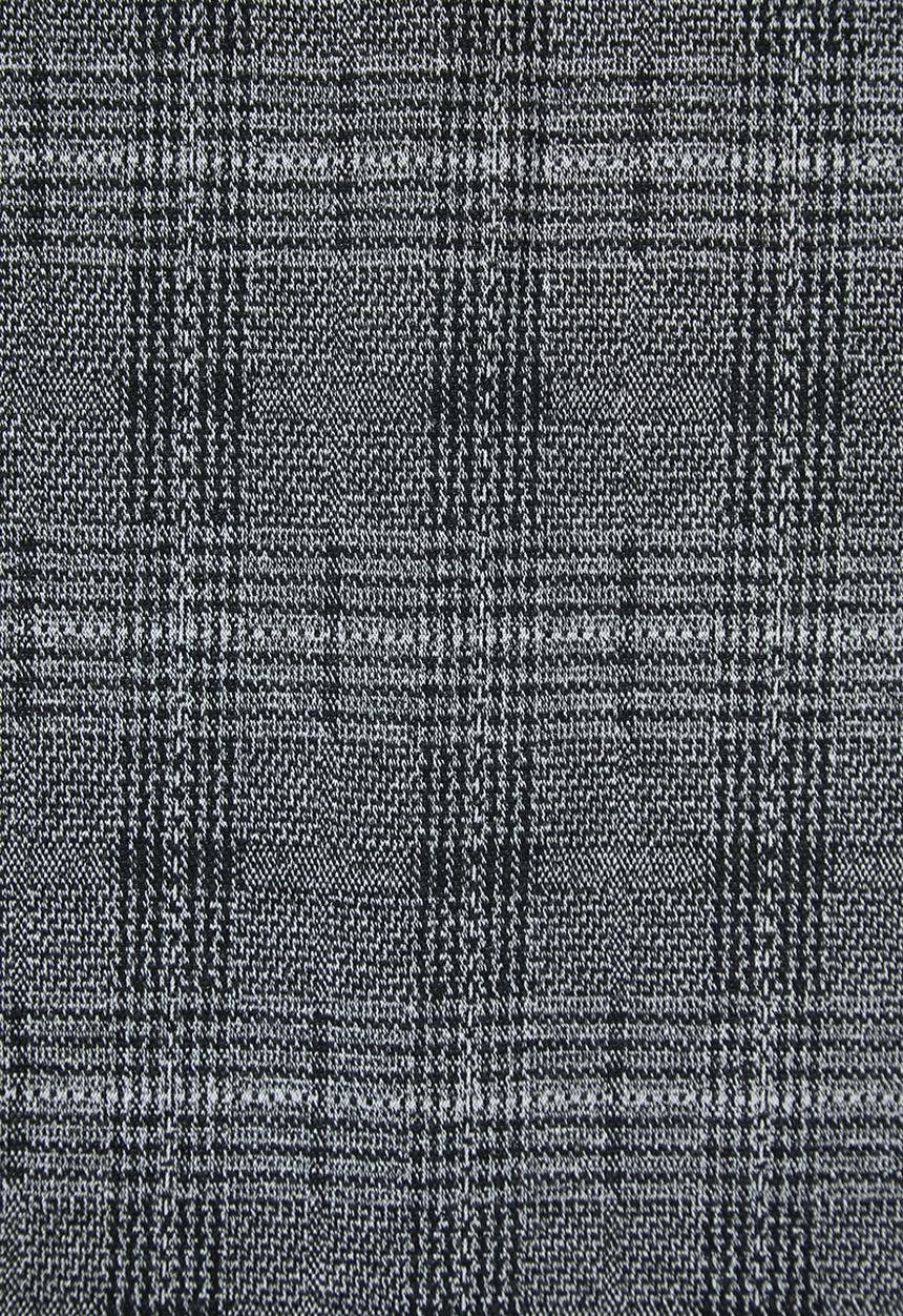 VELVET - Extend sleeve bodycon - black & white check