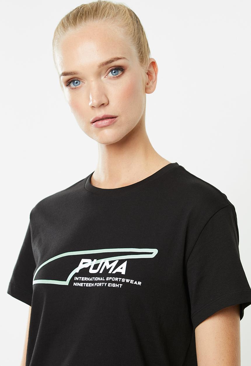 PUMA - Evide form stripe tee - black