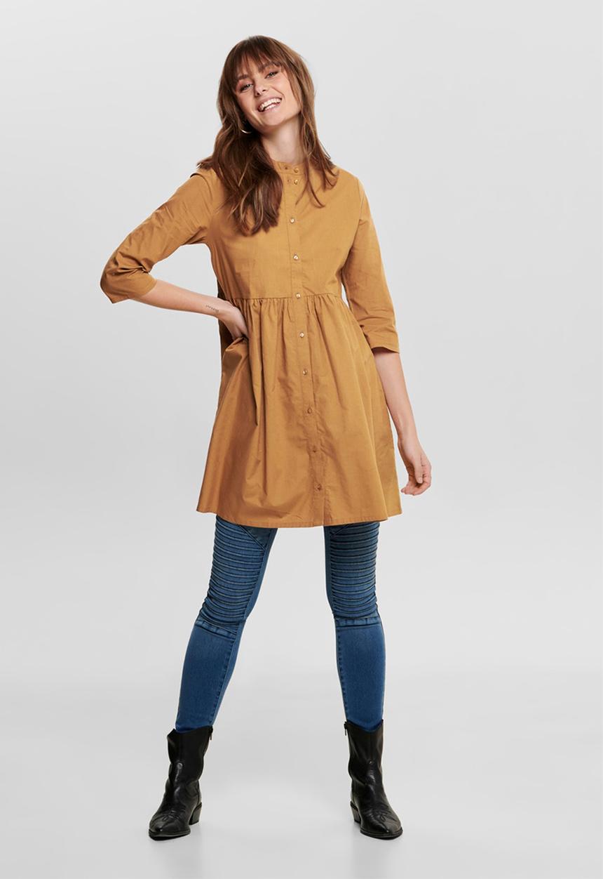 Jacqueline de Yong - Ulle 3/4 shirt dress - yellow 