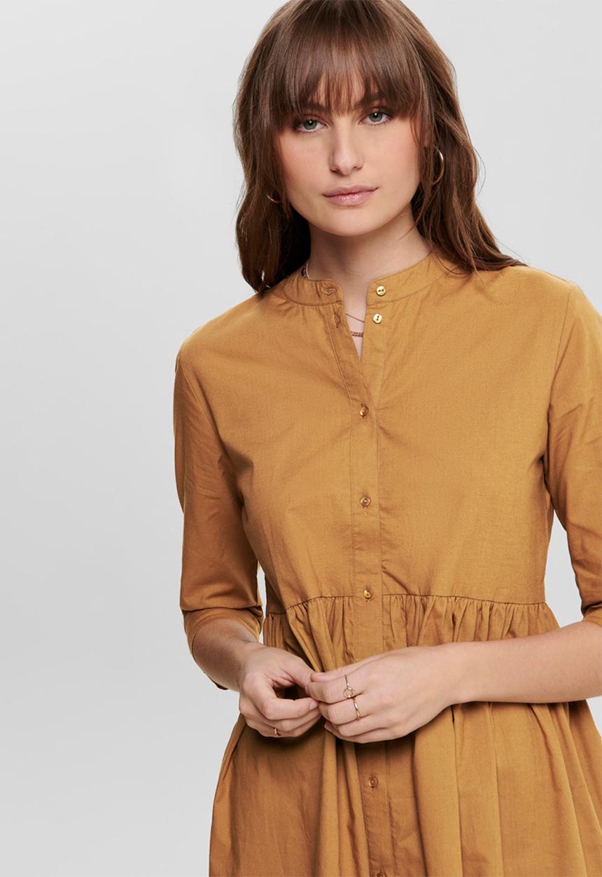 Jacqueline de Yong - Ulle 3/4 shirt dress - yellow 
