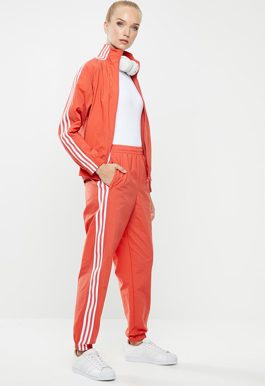 adidas Originals - Adicolour lock up track top - orange & white