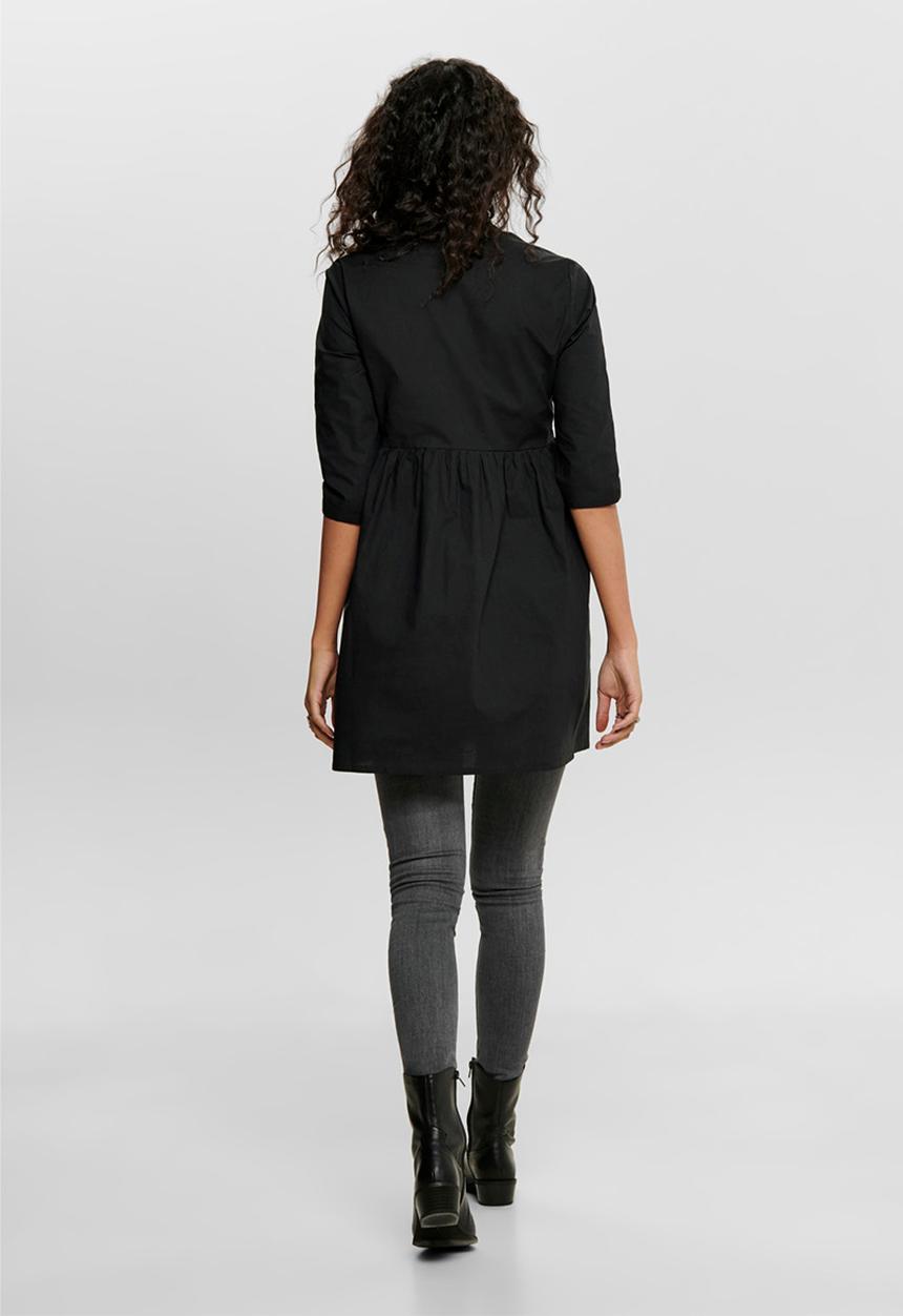 Jacqueline de Yong - Ulle 3/4 shirt dress - black