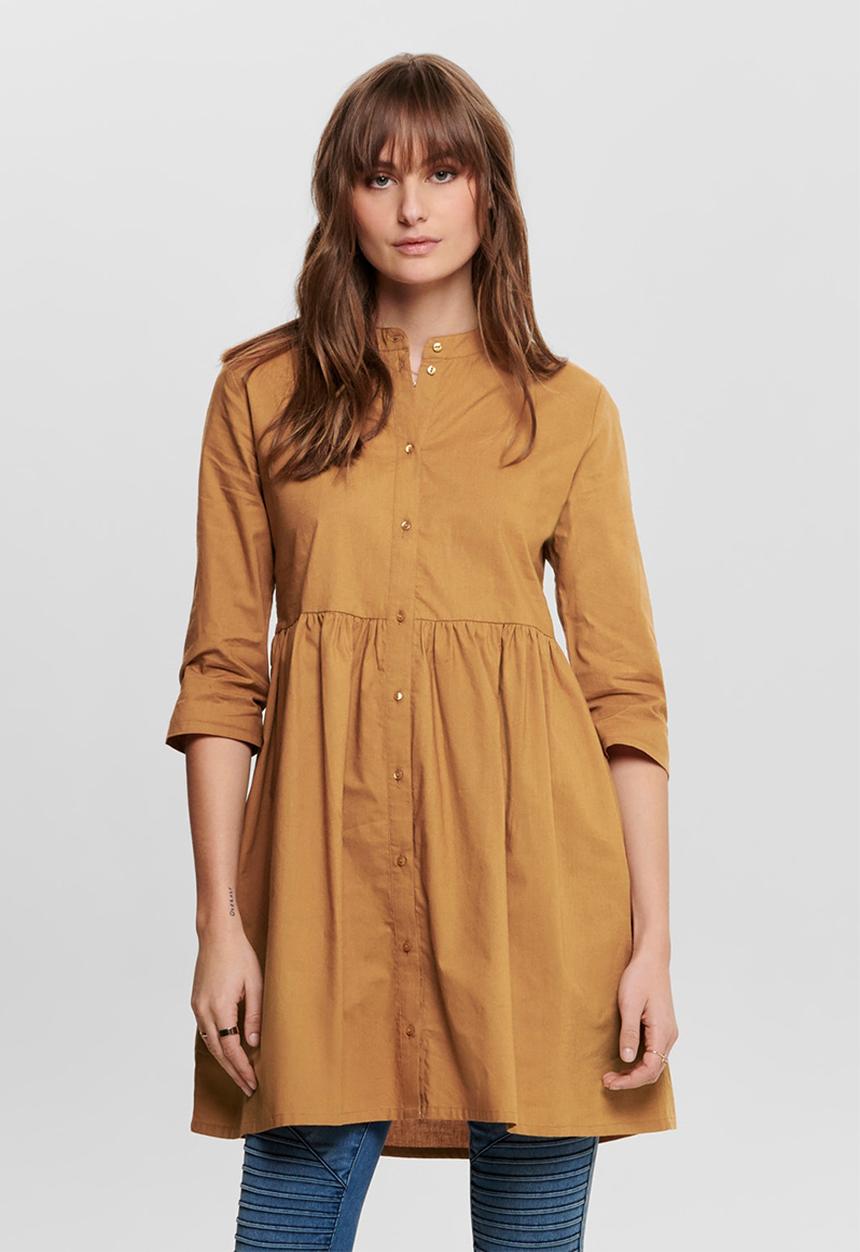 Jacqueline de Yong - Ulle 3/4 shirt dress - yellow 