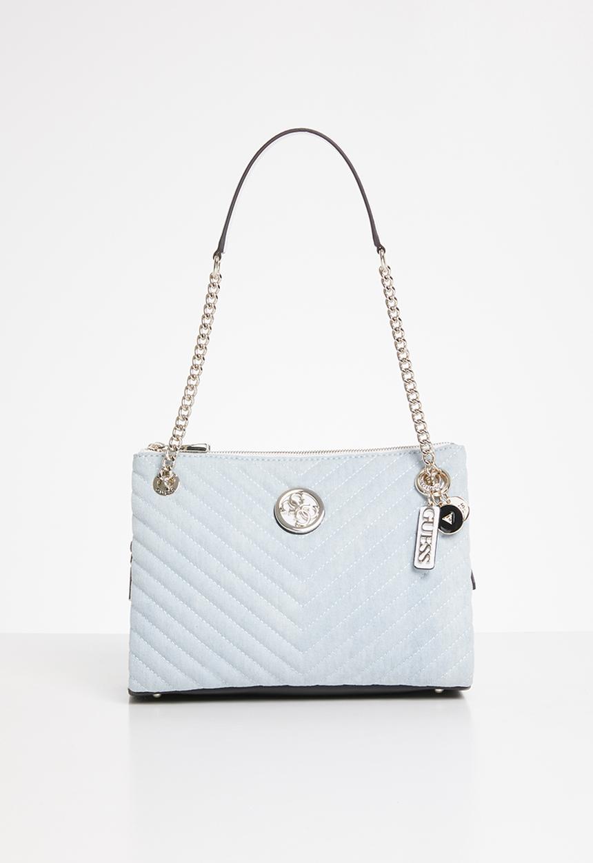 GUESS - Blakely status luxe satchel - blue & white 