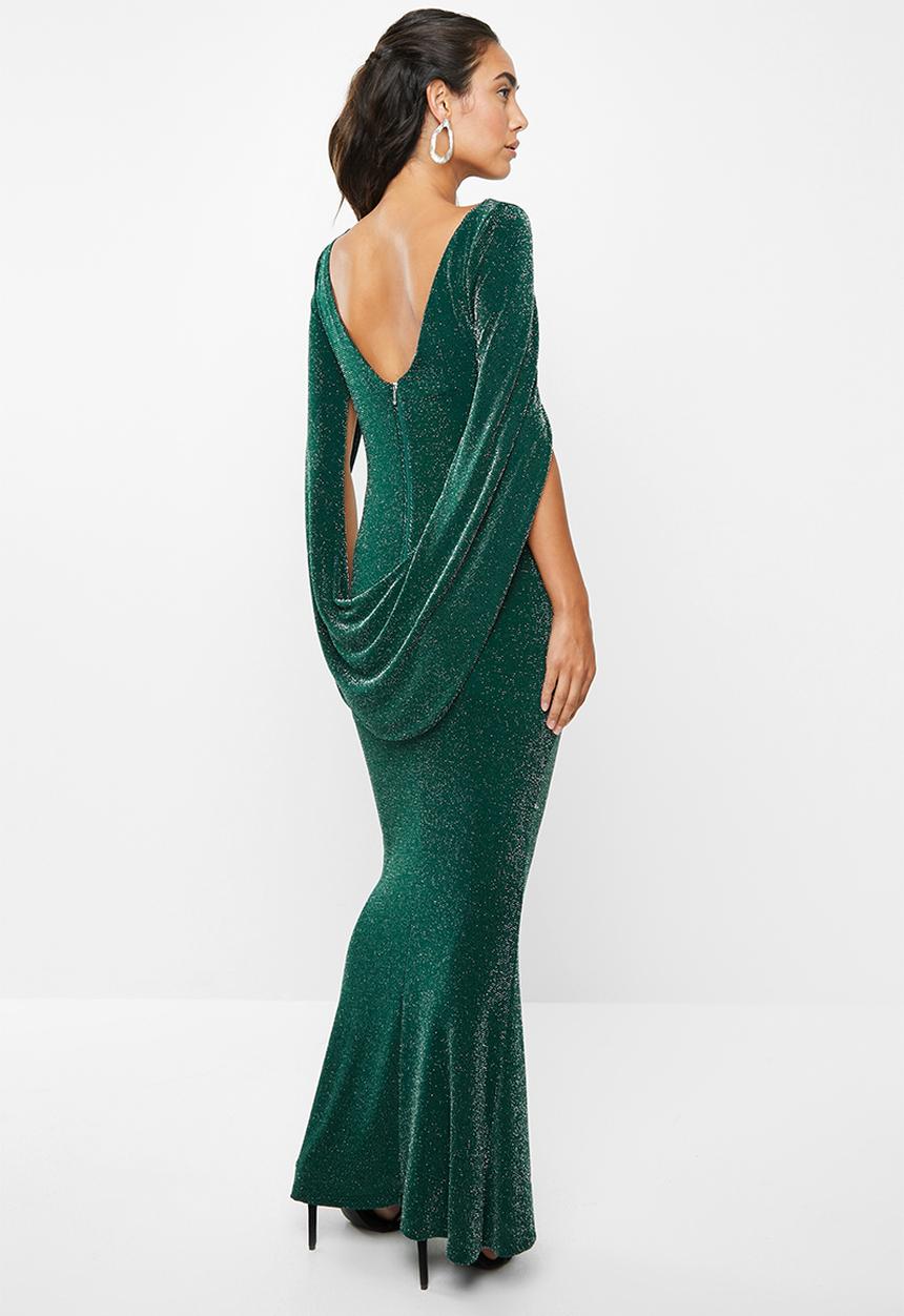 VELVET - Cape back maxi dress - Pacific green