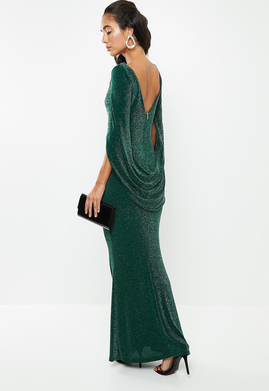 VELVET - Cape back maxi dress - Pacific green