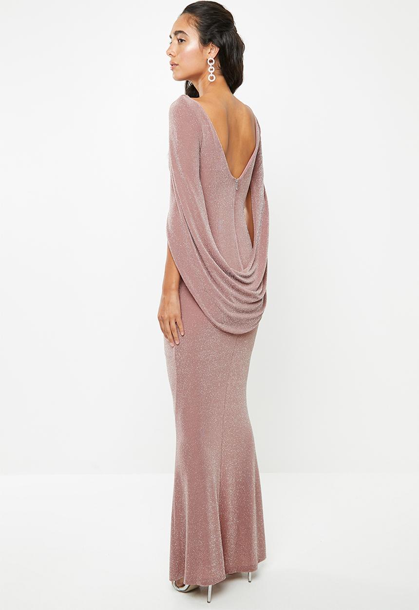 VELVET - Cape back maxi dress - rose tan