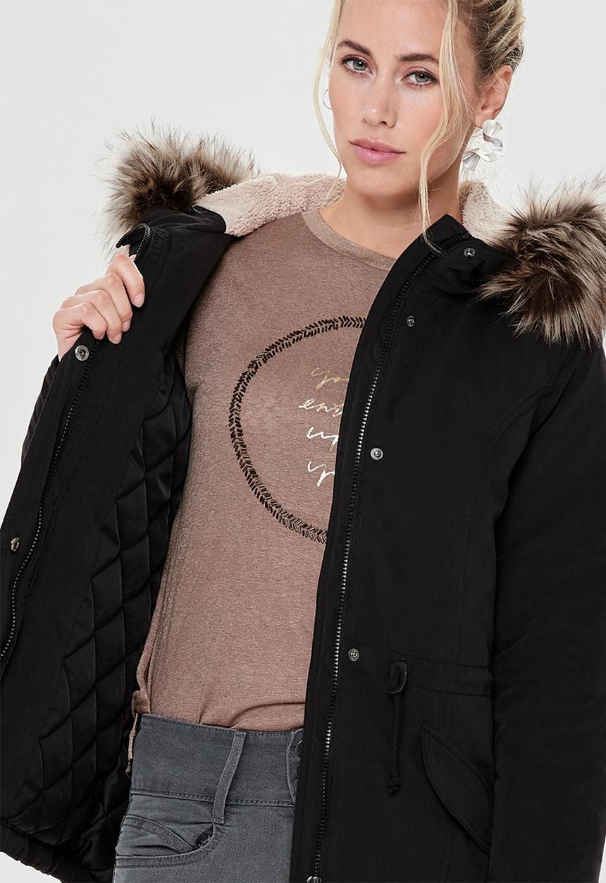 ONLY - New lucca parka jacket - black