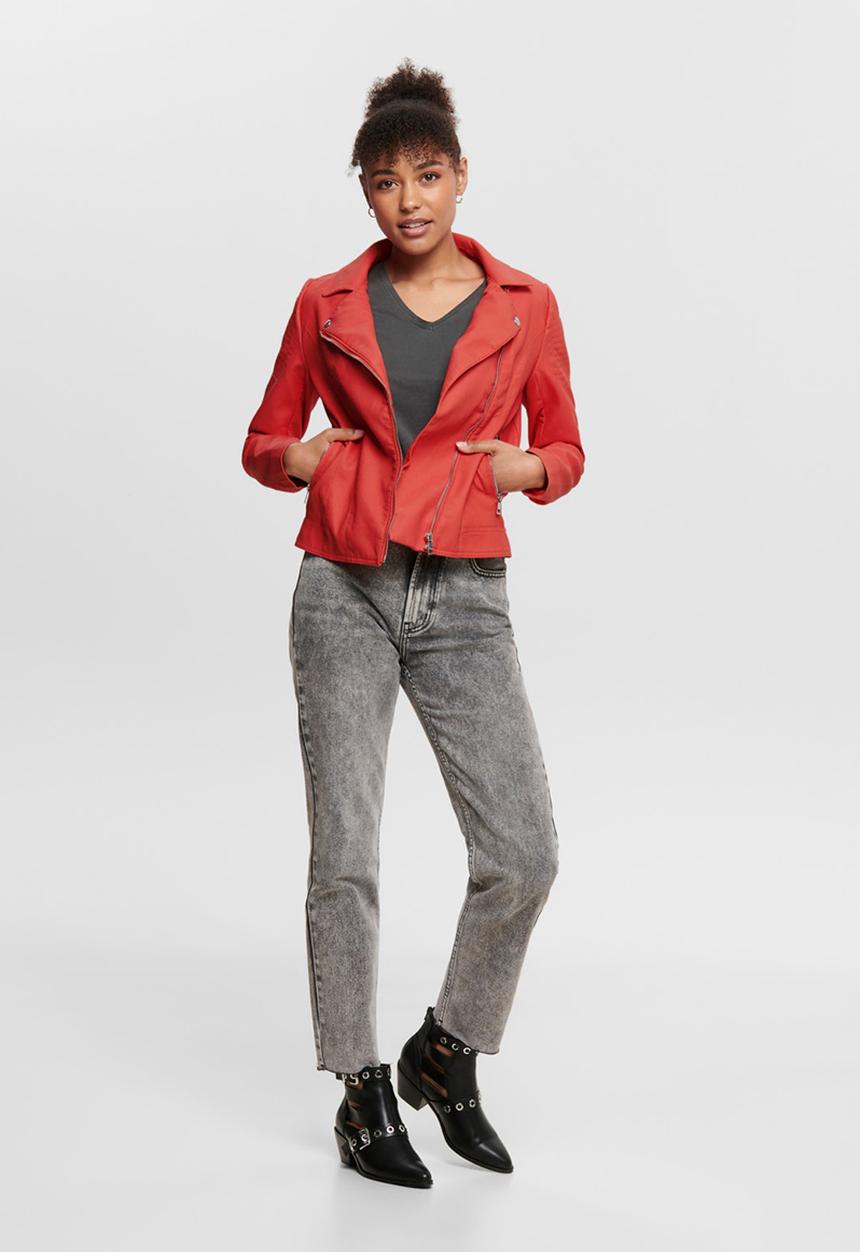 ONLY - Melanie biker jacket - red