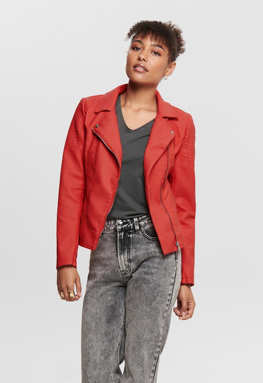 ONLY - Melanie biker jacket - red