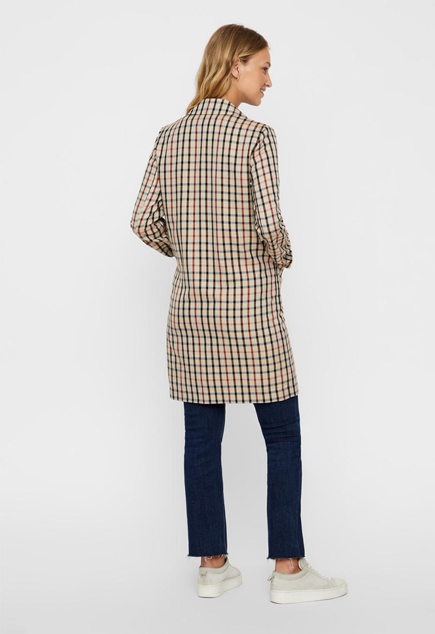 Vero Moda - Maja check blazer - beige & brown 