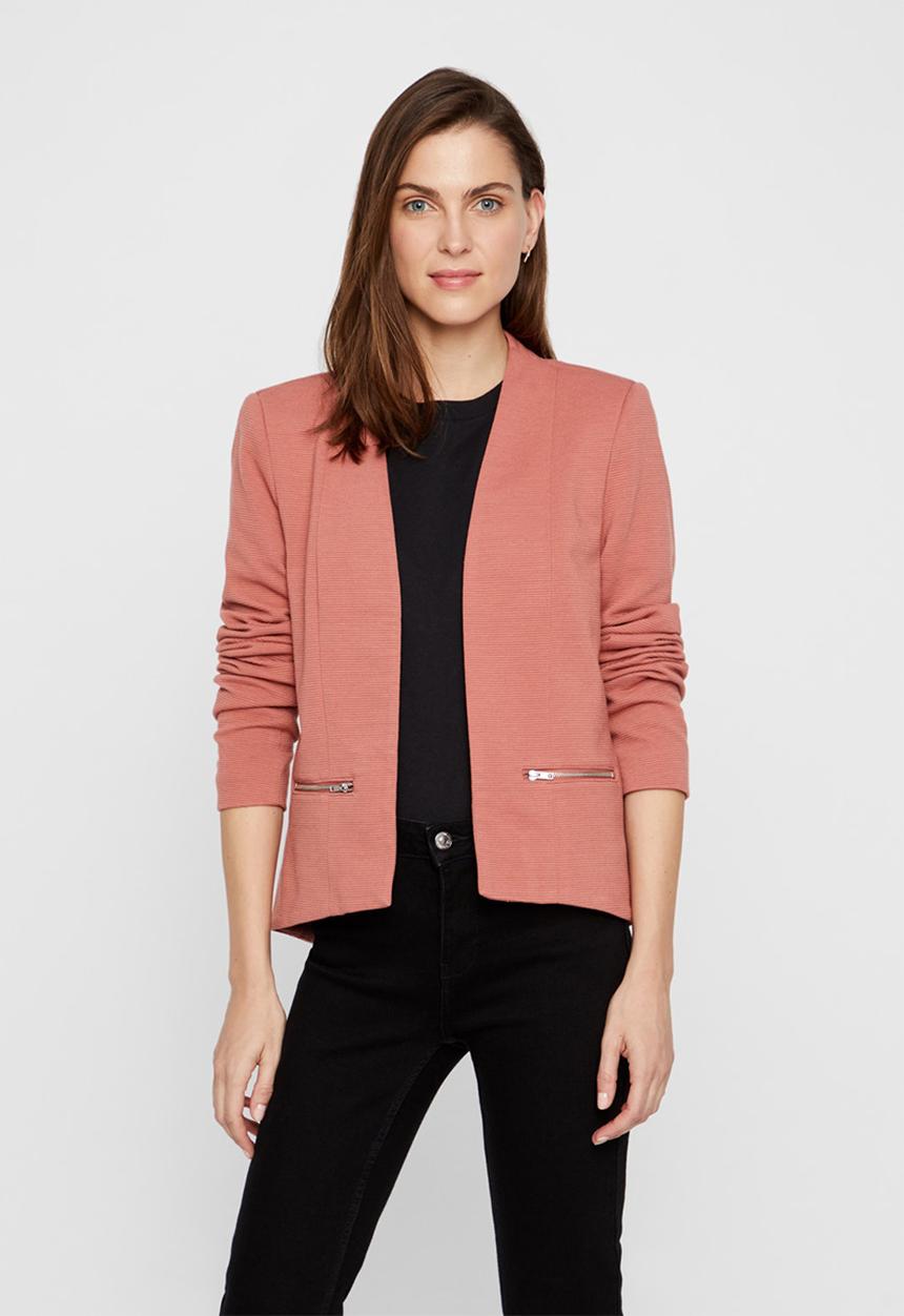 Vero Moda - Maki long sleeve jersey blazer - pink 