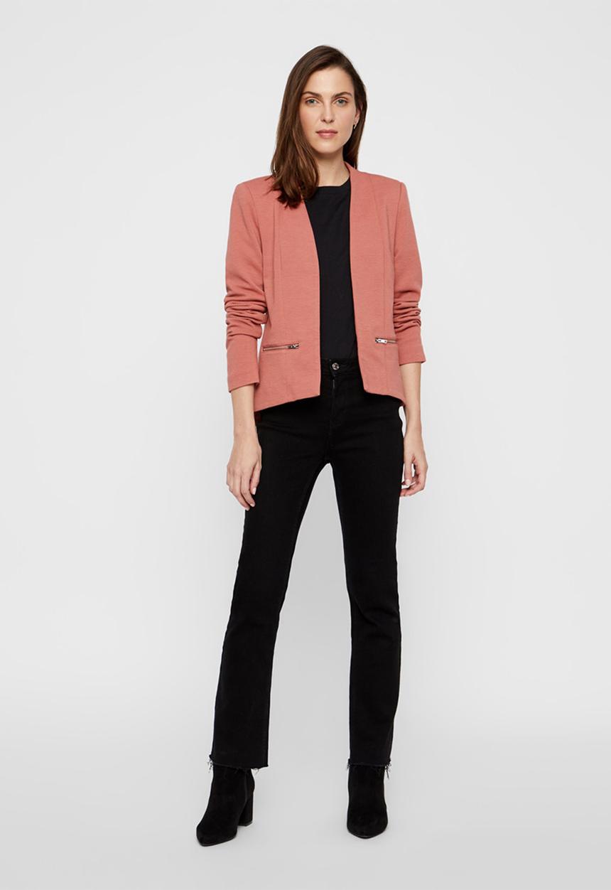 Vero Moda - Maki long sleeve jersey blazer - pink 