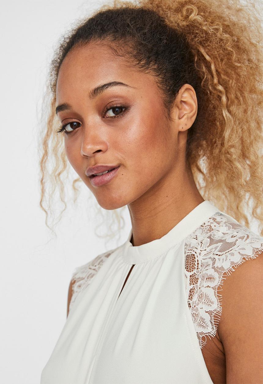 Vero Moda - Milla lace blouse - off white 