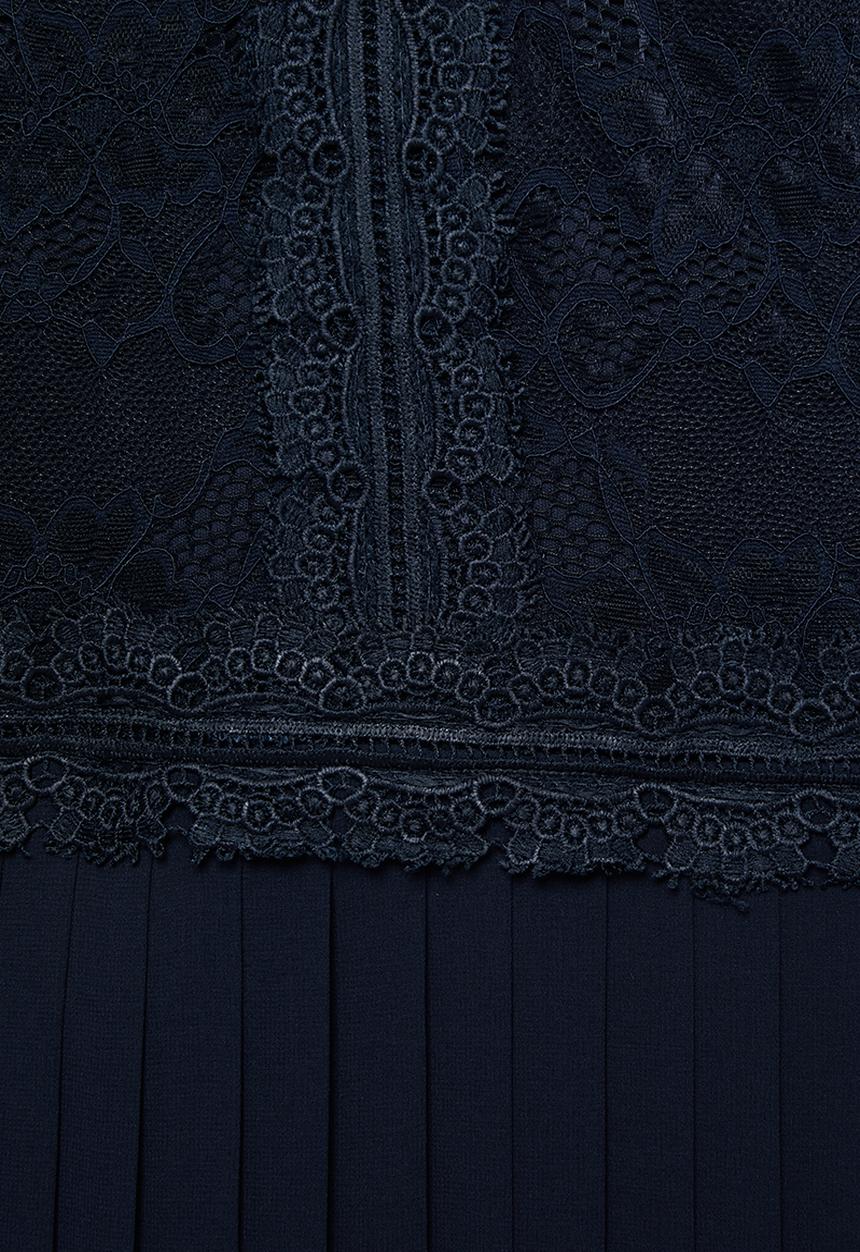 MILLA - Lace pleated dress - navy ink 