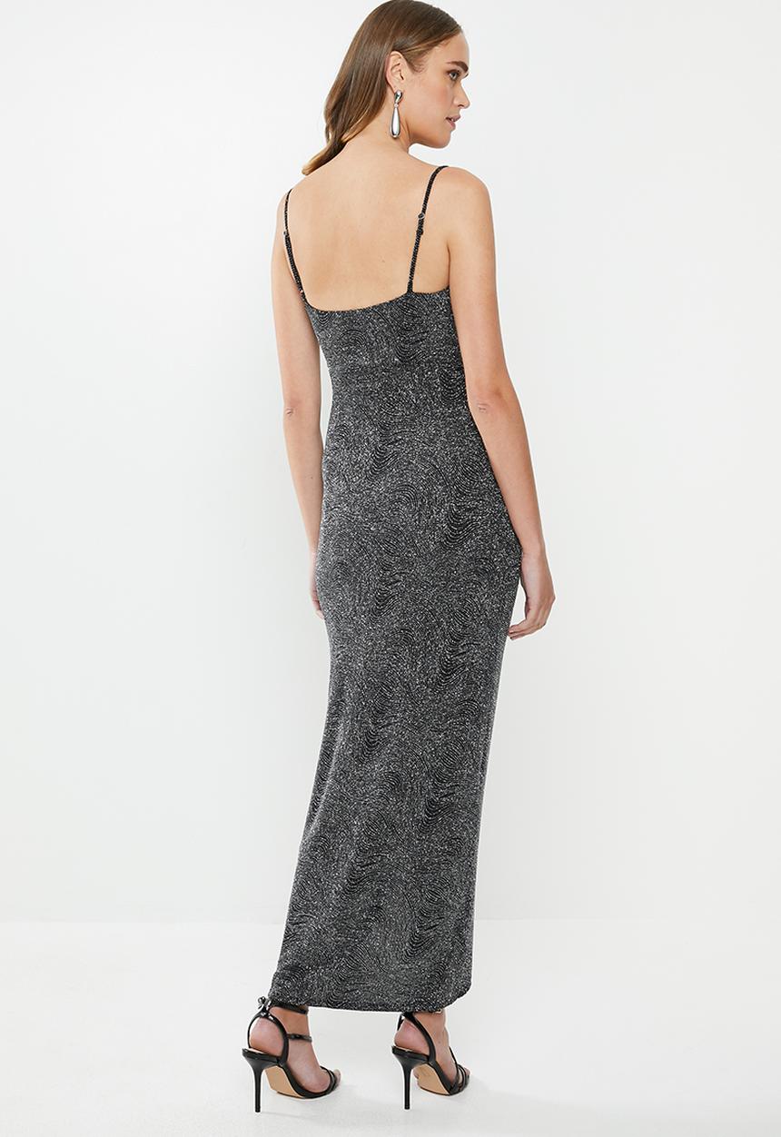 MILLA - Metallic cowl maxi - silver
