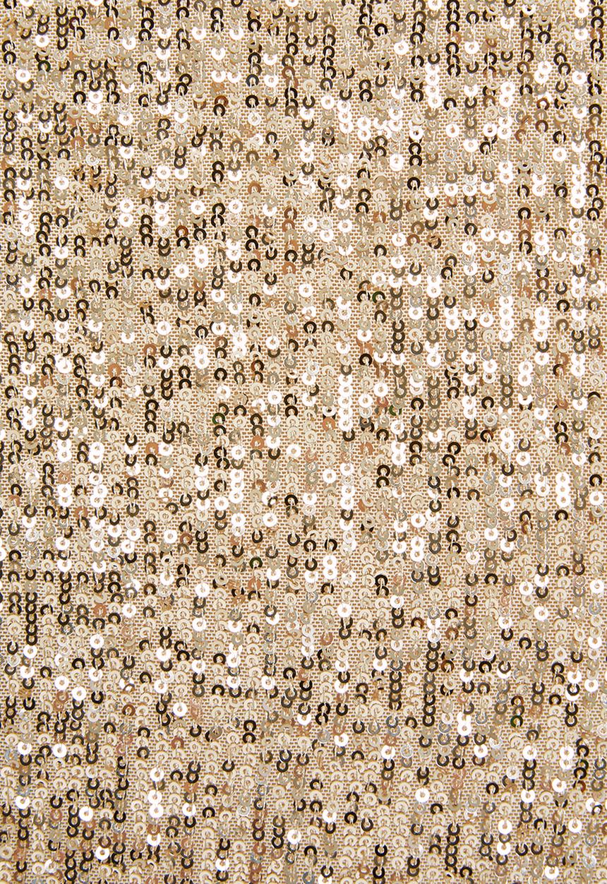 MILLA - Sequin bardot dress - champagne