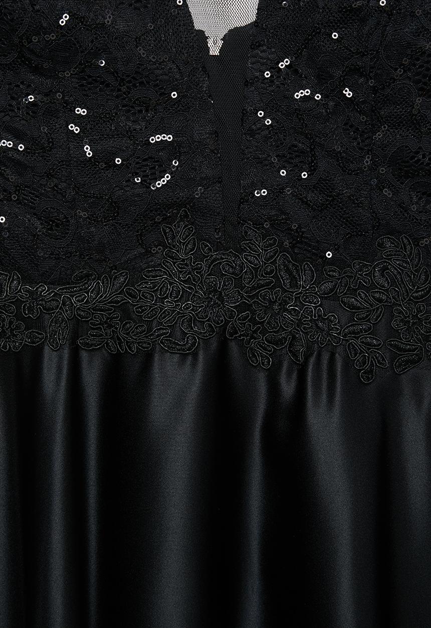 MILLA - Satin maxi dress - black