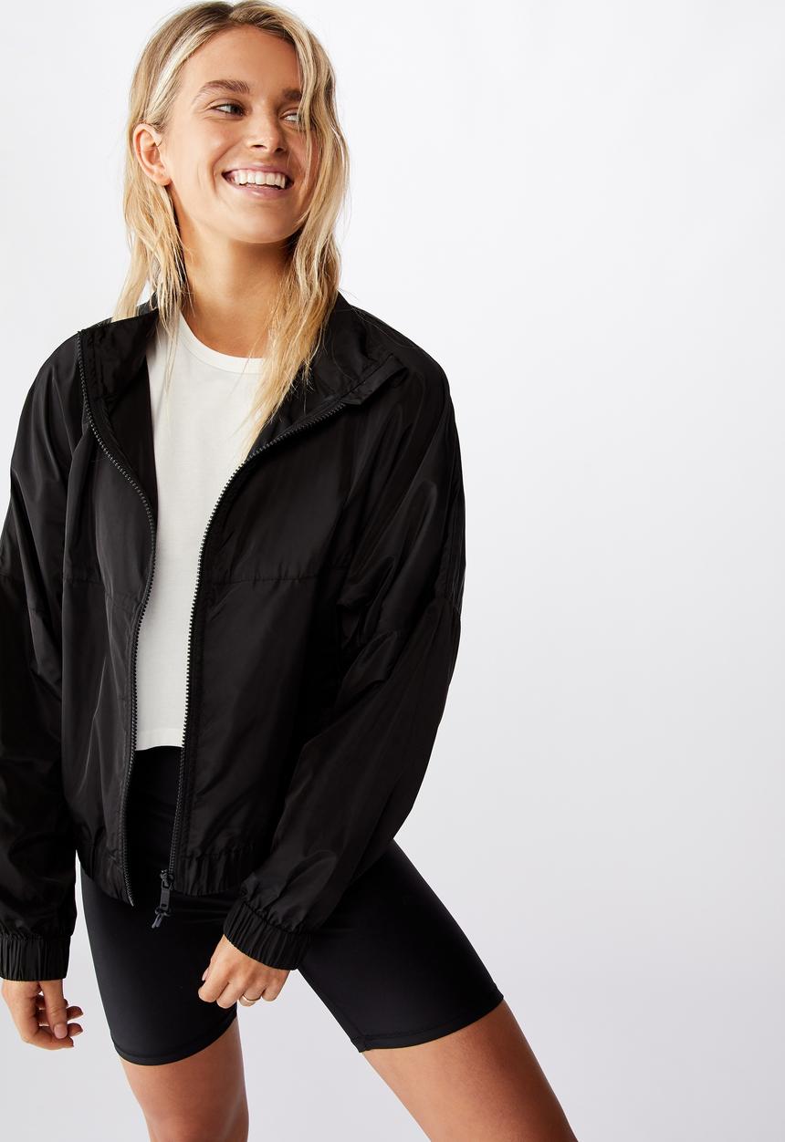 Cotton On - Cropped summer anorak - black