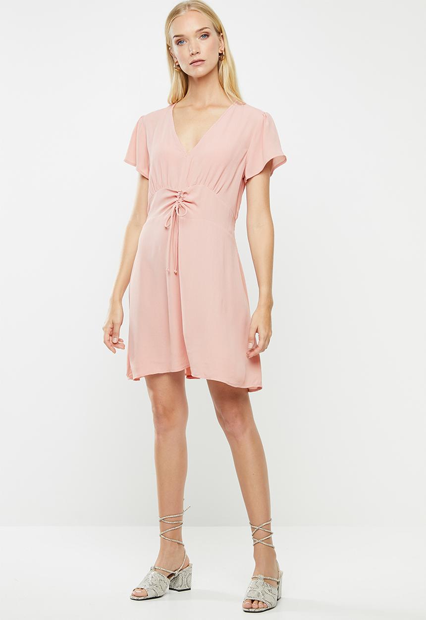 Cotton On - Woven Marisa gathered front mini dress - misty rose