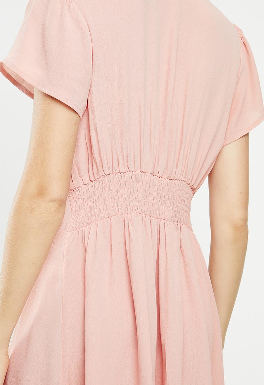 Cotton On - Woven Marisa gathered front mini dress - misty rose