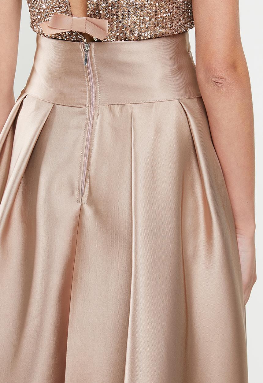 MILLA - Satin maxi skirt - pink