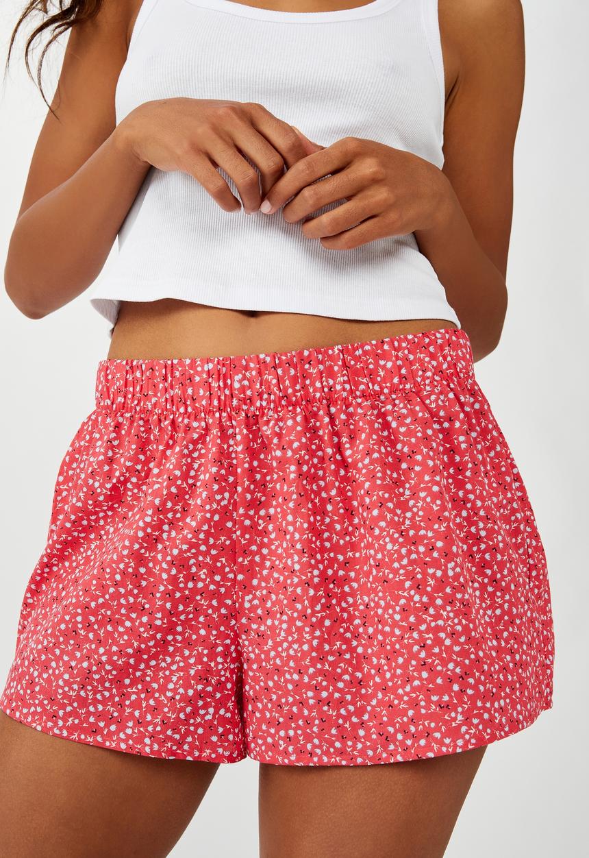 Cotton On - Sleep time boxer short - red 