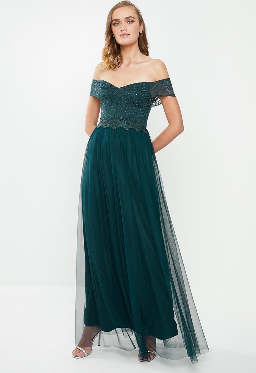 MILLA - Lace maxi dress - teal