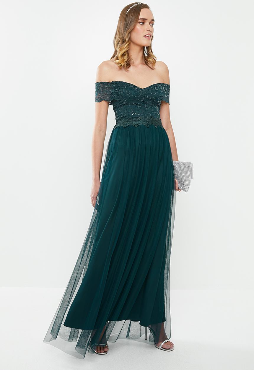 MILLA - Lace maxi dress - teal