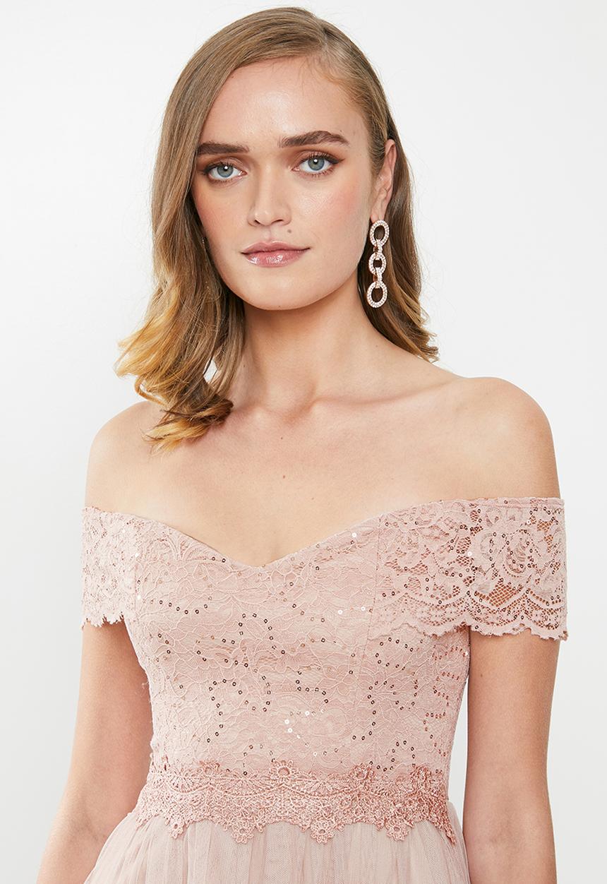 MILLA - Lace maxi dress - pink