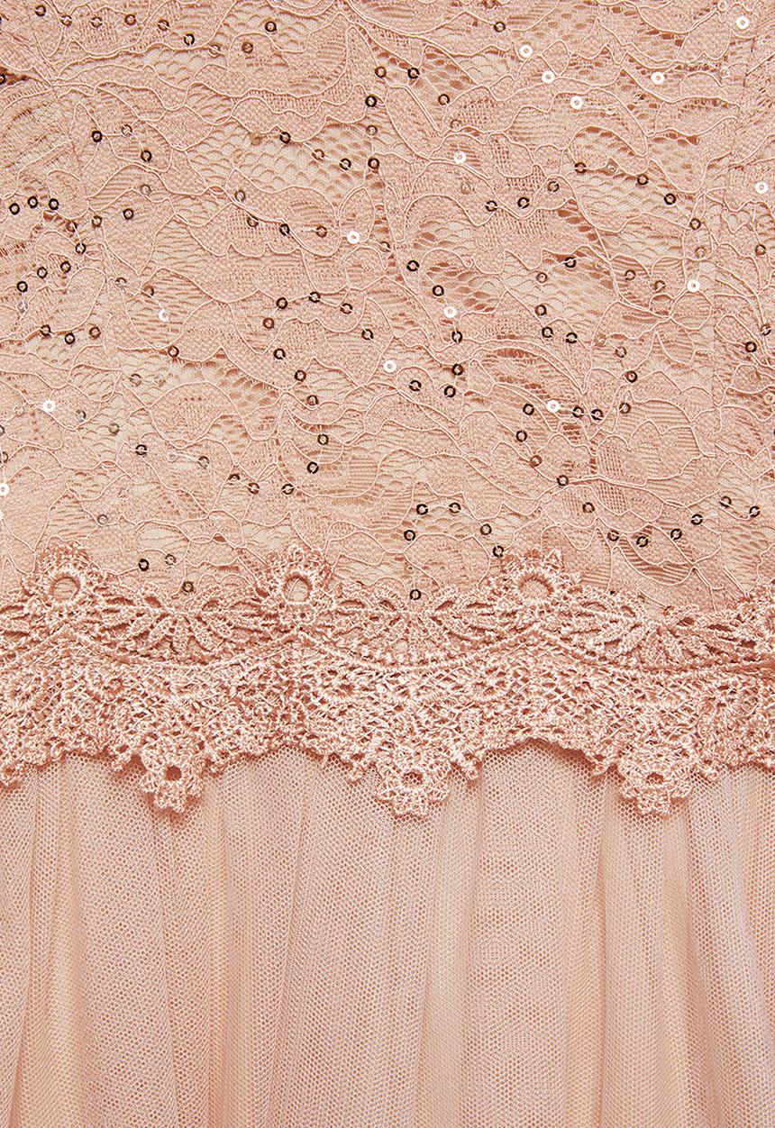 MILLA - Lace maxi dress - pink