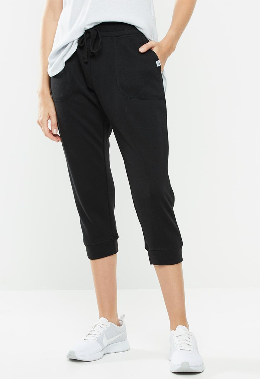 Cotton On - Cropped gym track pants - black