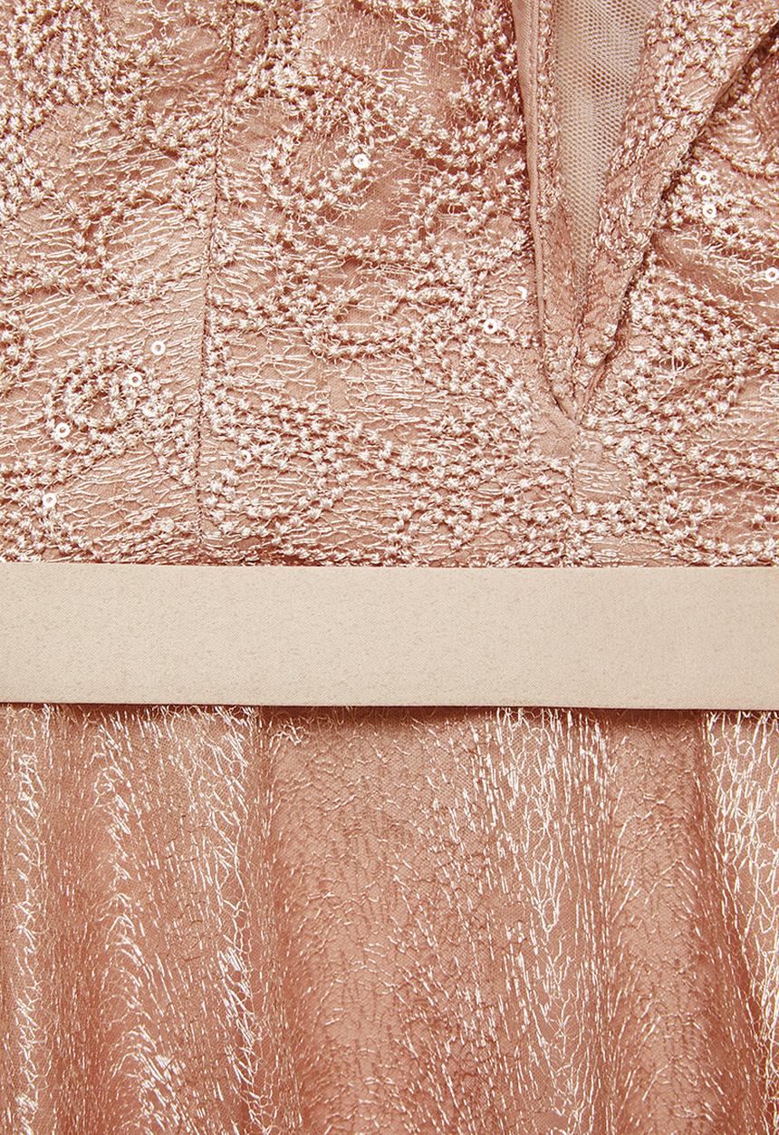 MILLA - Bardot lace maxi - neutral  