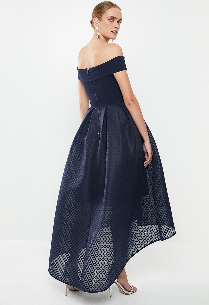 MILLA - Airtech bardot dress - navy