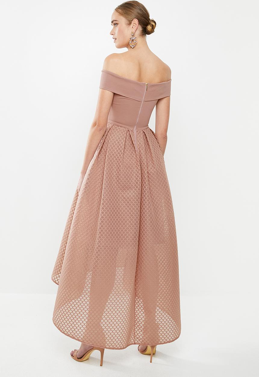 MILLA - Airtech bardot dress - pink rose