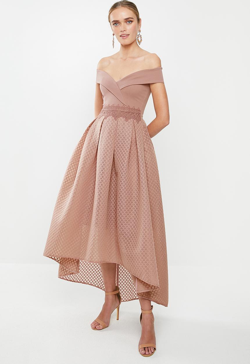 MILLA - Airtech bardot dress - pink rose