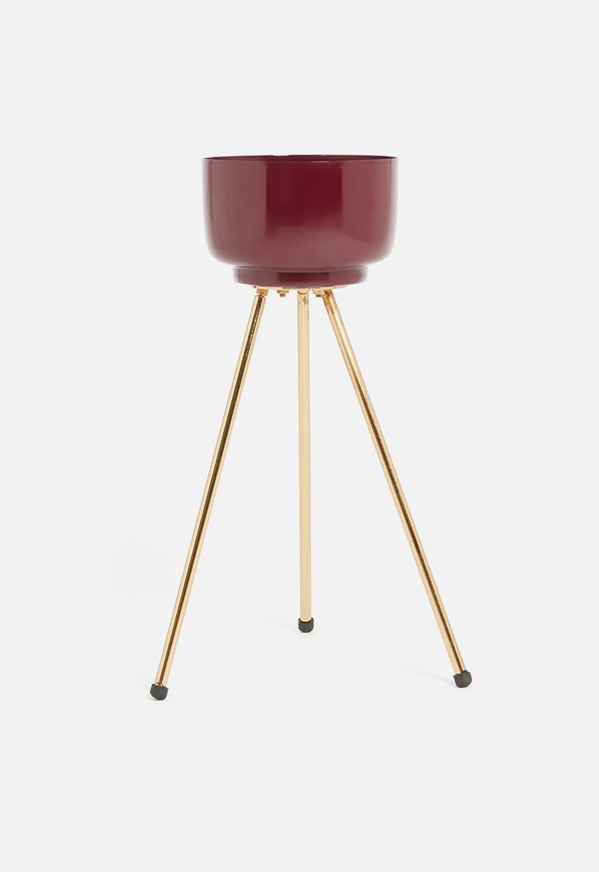 H&S - Flower pot stand small - burgundy