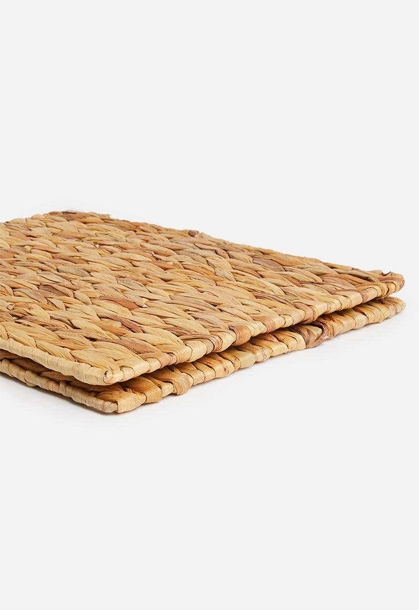 Excellent Houseware - Water hyacinth placemat set of 2 - natural
