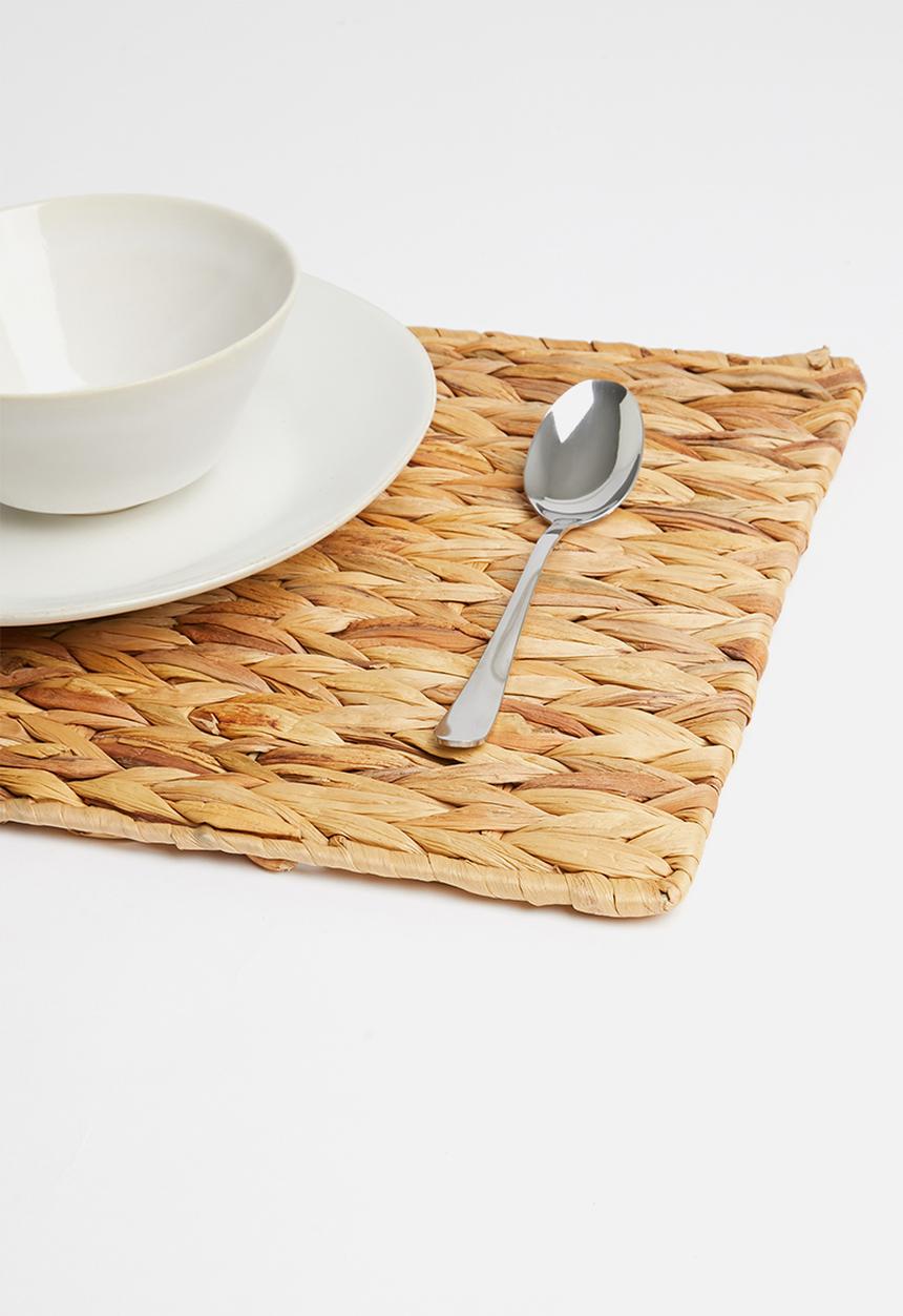 Excellent Houseware - Water hyacinth placemat set of 2 - natural