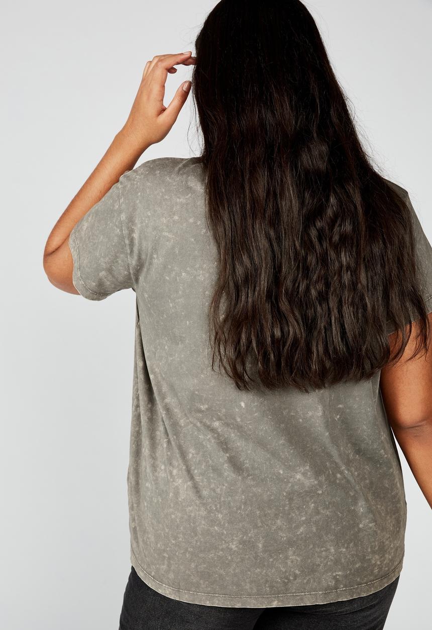 Cotton On - Curve graphic tee stay wild - grey