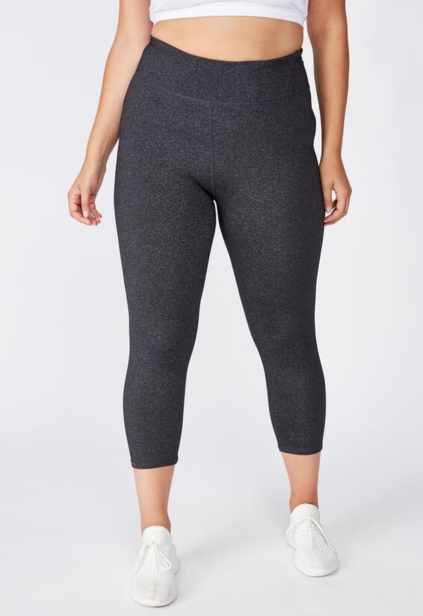 Cotton On - Curve active highwaist core 7/8 tight - charcoal marle