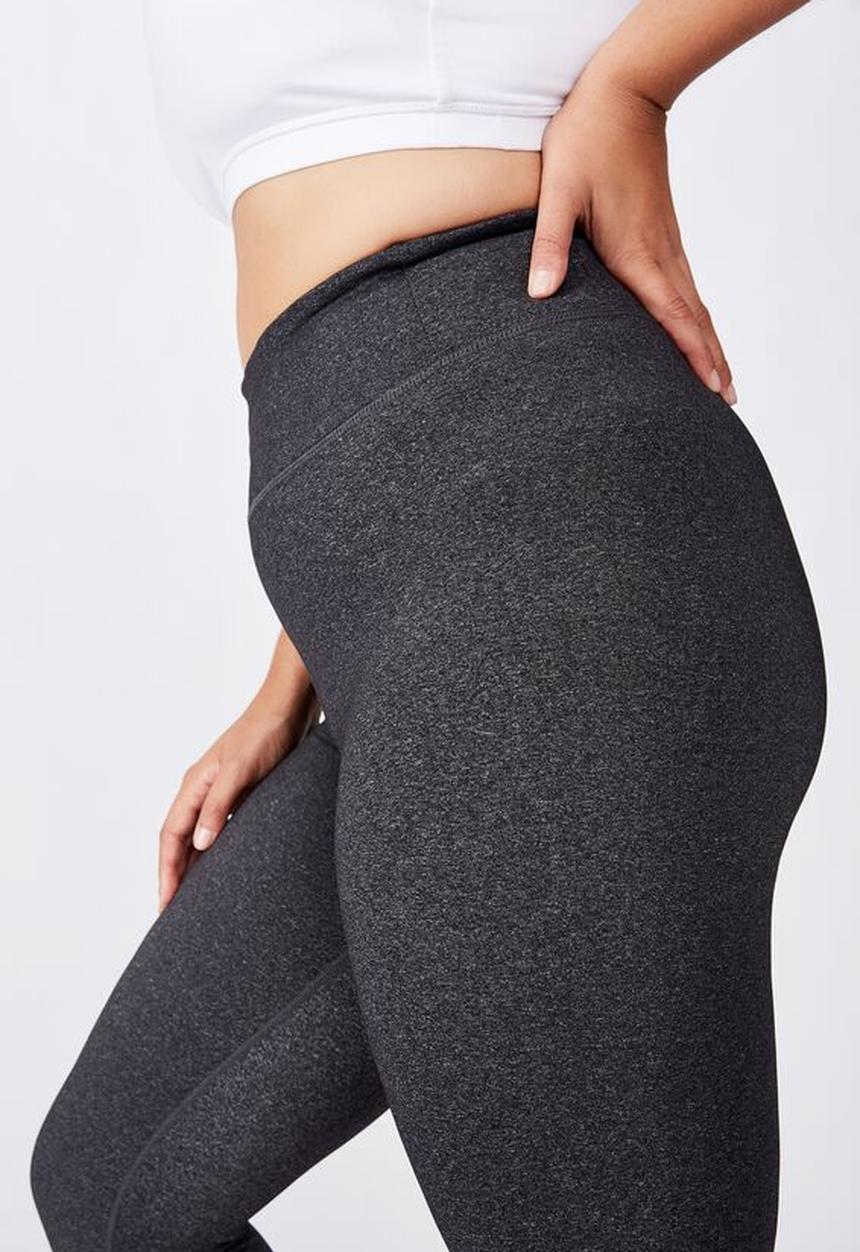 Cotton On - Curve active highwaist core 7/8 tight - charcoal marle