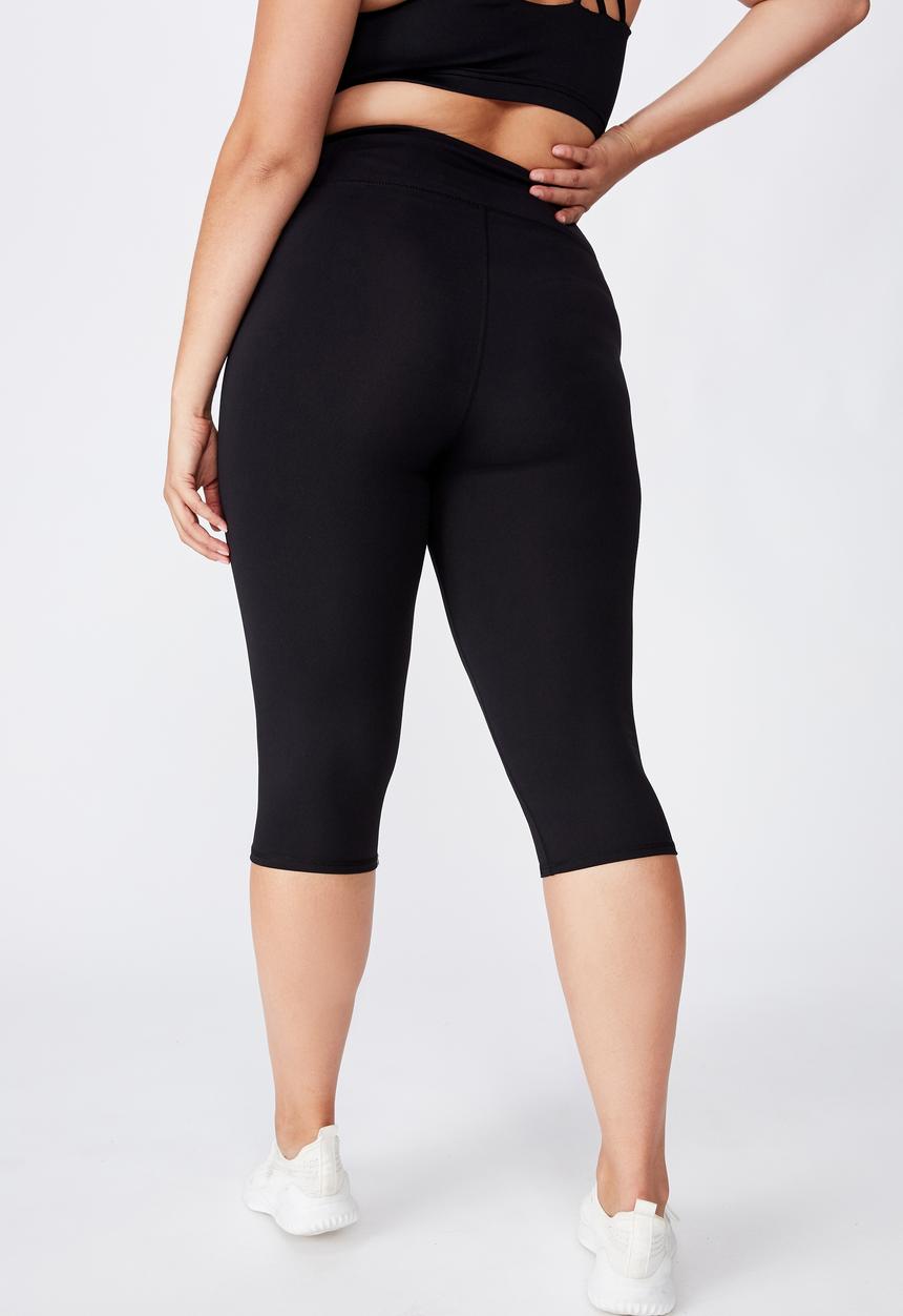 Cotton On - Curve active core capri tight - black