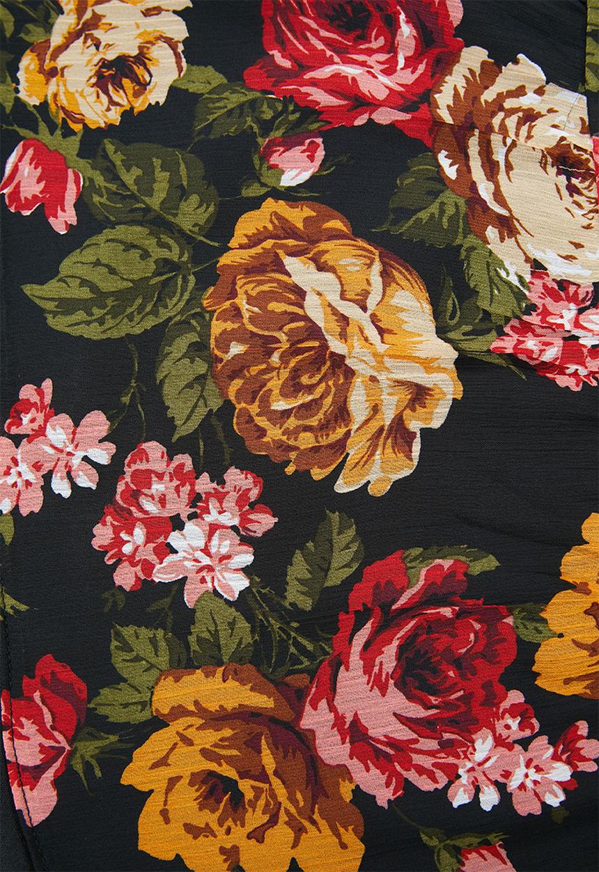Blake - Tiered mini dress - black floral
