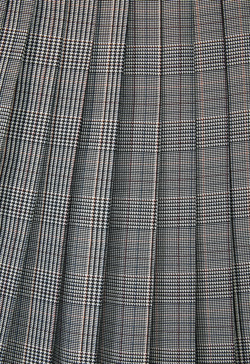 Blake - Pleated check mini skirt - hazel