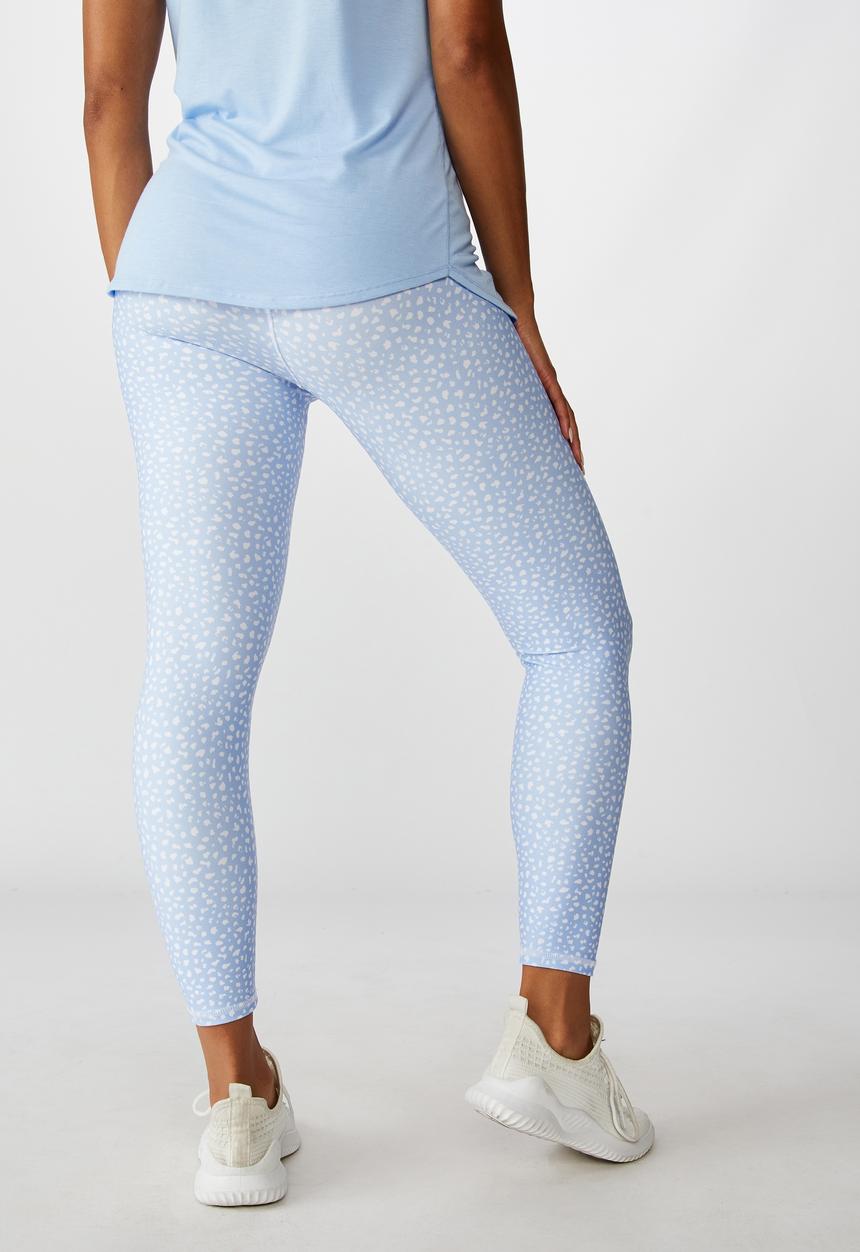 Cotton On - Maternity ultimate studio 7/8 tight speckle spot animal - blue & white