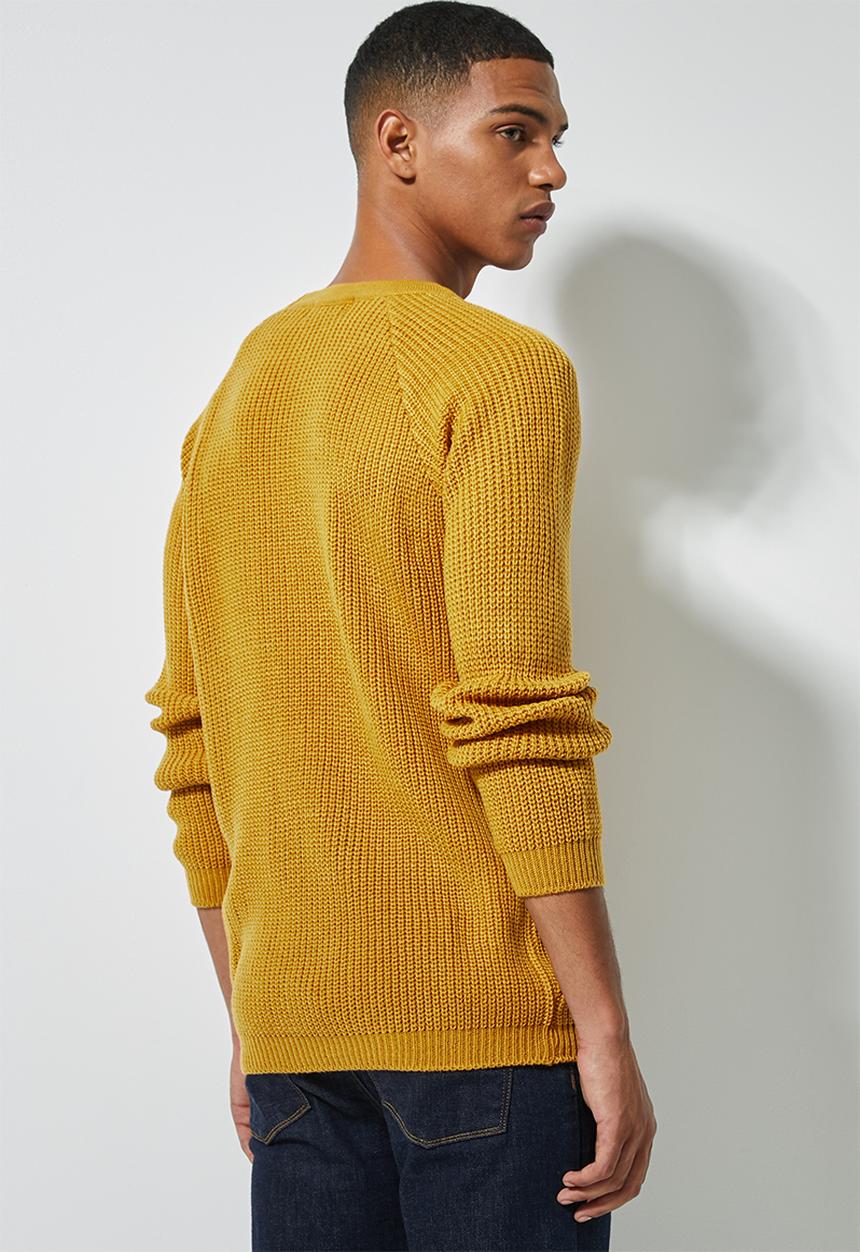 Superbalist - Textured raglan knit - yellow 
