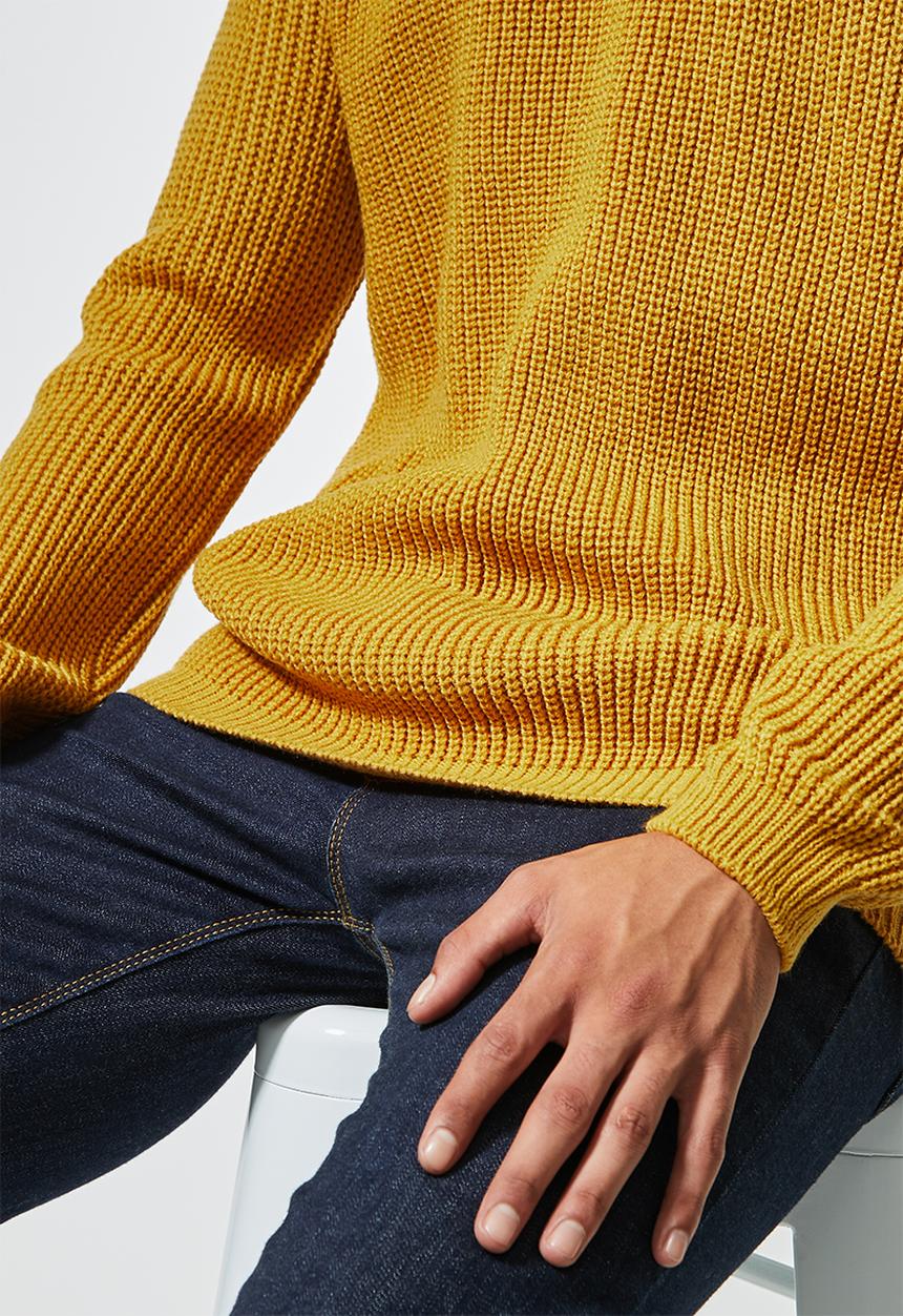 Superbalist - Textured raglan knit - yellow 